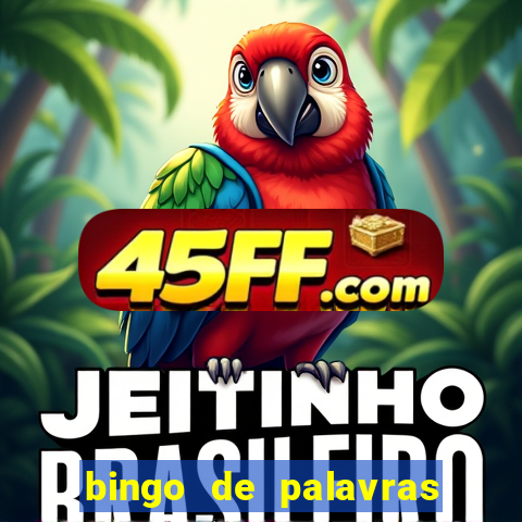 bingo de palavras 3 ano